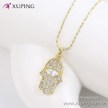 63758 xuping fashion hand design charm design 14k gold color jewelry set